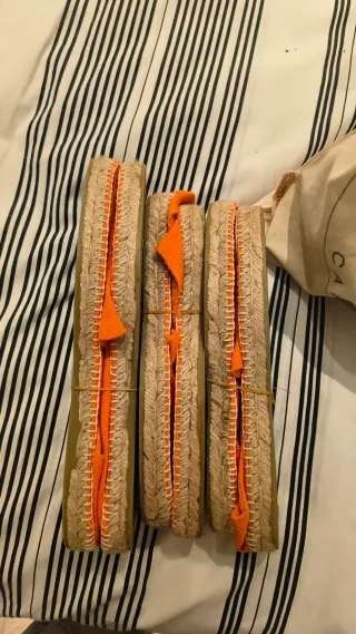 Zapatillas esparto boda naranja