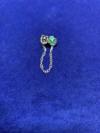 Cadena seguridad trébol herradura pulsera pandora