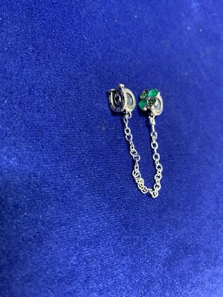 Cadena seguridad trébol herradura pulsera pandora