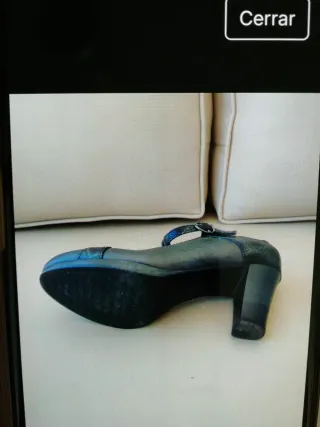 Zapatos Pitillos Tacon Talla 38, negro - Gris