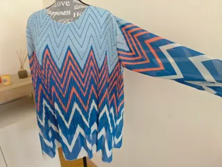 Blusa vintage anni '70 fantasia righe XL