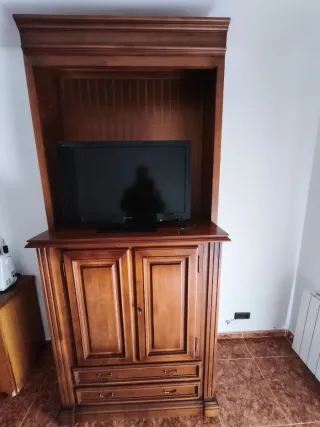 Mueble salón 2 piezas madera maciza