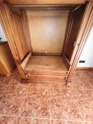 Mueble salón 2 piezas madera maciza