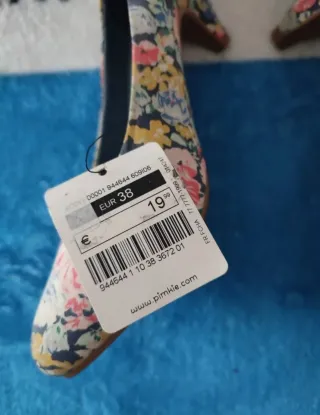 Zapatos de tela florales talla 38