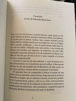 Eduardo Barriobero./ Vocación