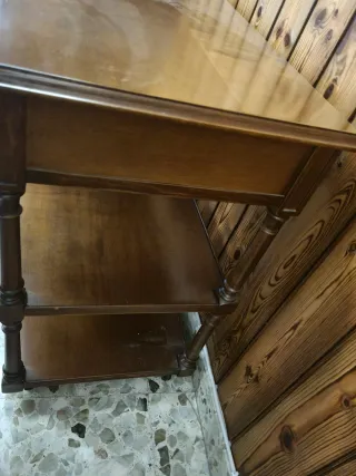 Mueble auxiliar madera con 2 cajones