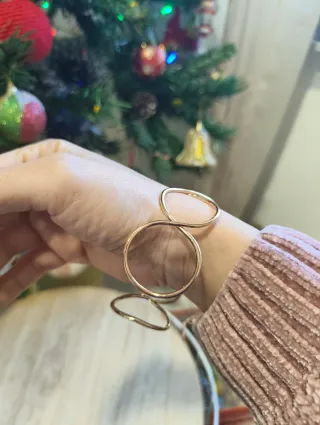 Bracciale donna metallo dorato rigido