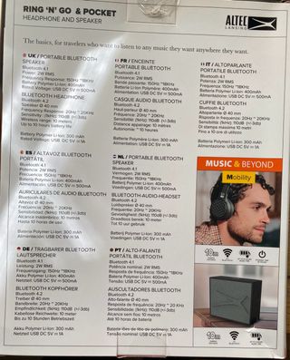 Auriculares y altavoz Bluetooth