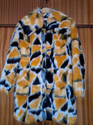 Abrigo de pelo estampado