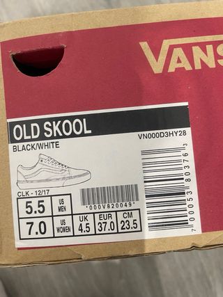 Vans Old Skool Negras Talla 37