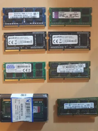 Varios Módulos Memoria RAM SODIMM DDR3 2GB,4GB,8GB