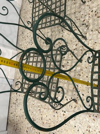 Conjunto 4 Sillas Forja Jardín Verdes