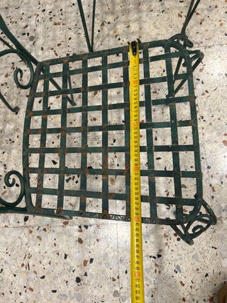 Conjunto 4 Sillas Forja Jardín Verdes