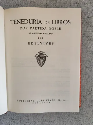 Teneduría de Libros - Segundo Grado