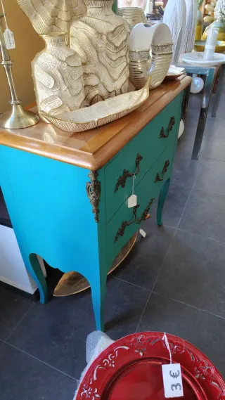 Consola in stile veneziano in legno e metallo