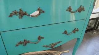 Consola in stile veneziano in legno e metallo