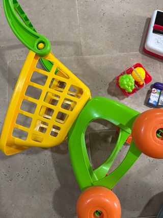Caja registradora de juguete + carrito