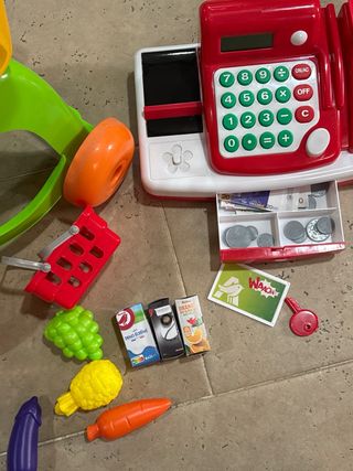 Caja registradora de juguete + carrito