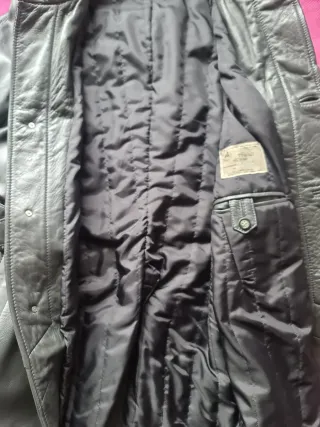 Abrigo de cuero de hombre