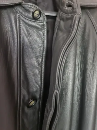 Abrigo de cuero de hombre