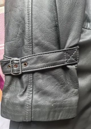 Abrigo de cuero de hombre