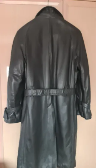 Abrigo de cuero de hombre