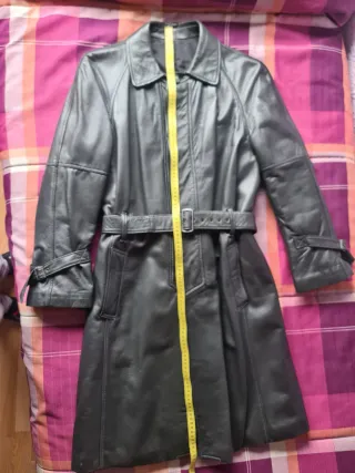 Abrigo de cuero de hombre