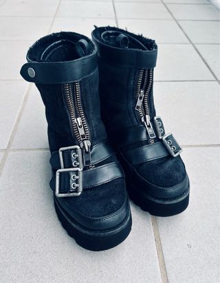 Botas UGG Moto Punk Mini Bomber Negras Talla 38
