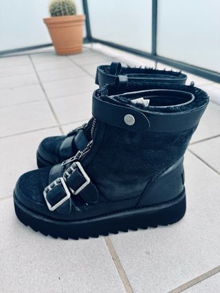 Botas UGG Moto Punk Mini Bomber Negras Talla 38