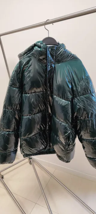 Plumas Zara verde chico