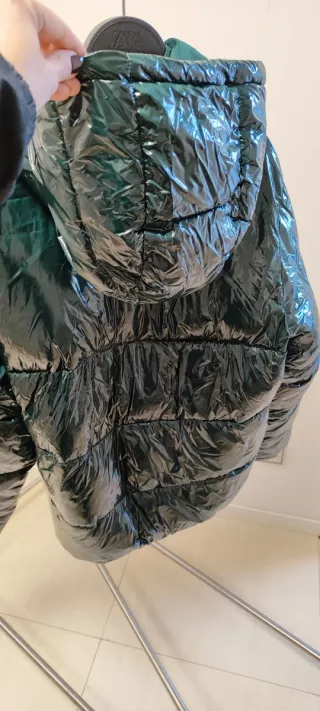 Plumas Zara verde chico