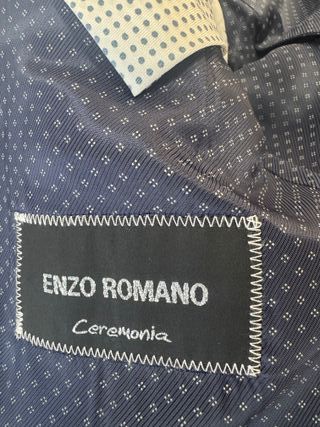 Traje Novio Enzo Romano Talla 52/46 Azul/Marrón