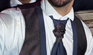 Traje Novio Enzo Romano Talla 52/46 Azul/Marrón