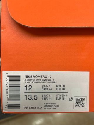 Nike Vomero 17 Zapatillas Running Hombre Talla 46