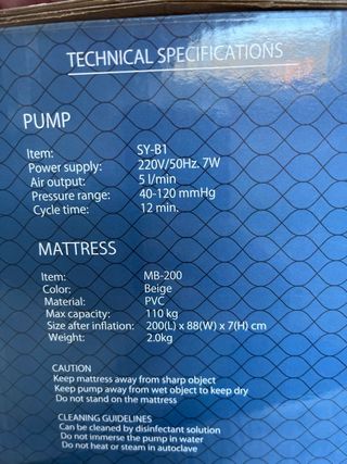 Colchon antiescaras de aire NUEVO