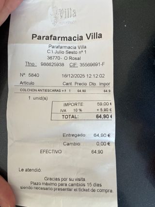 Colchon antiescaras de aire NUEVO