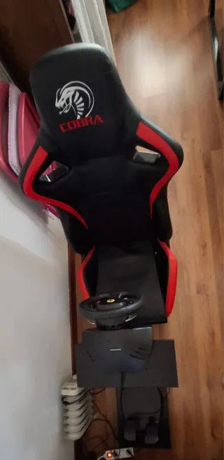 Silla Cobra + Volante Ferrari 488 con Pedales