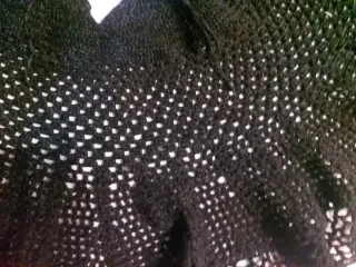 Sciarpa scialle uncinetto nero uomo donna