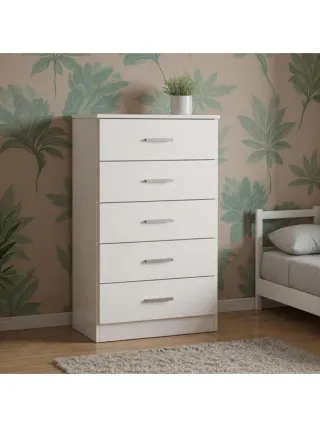 Cómoda blanca 5 cajones