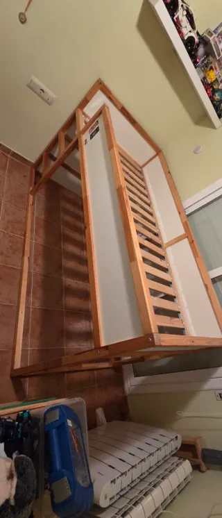 Cama KURA Ikea reversible dos alturas 90×200