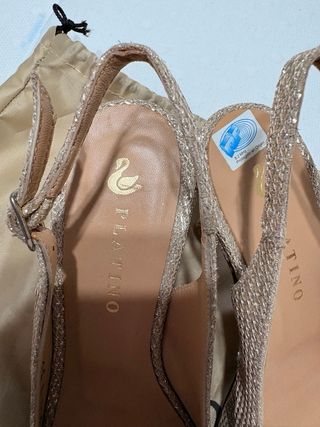 Zapatos Fiesta Ancho Especial Argenta Beige/Oro