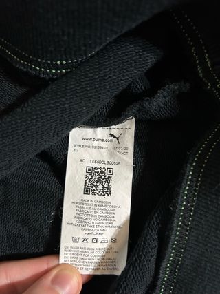 Felpa Puma Nera Uomo