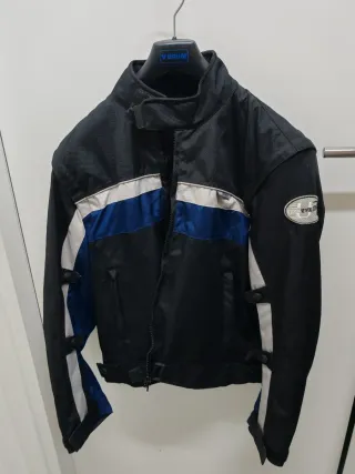 Giubbotto moto/scooter nero blu bianco, TG M