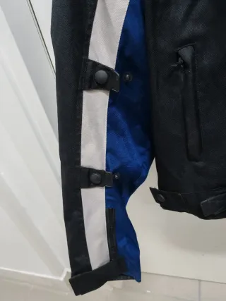 Giubbotto moto/scooter nero blu bianco, TG M