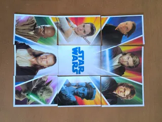 Cartas collecionables + pegatinas de Star Wars