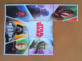 Cartas collecionables + pegatinas de Star Wars