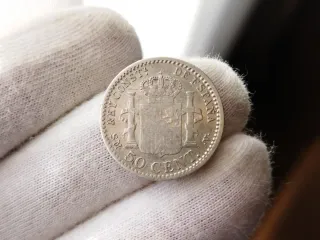 Moneda Plata 50 céntimos 1904 *0*4 Alfonso XII