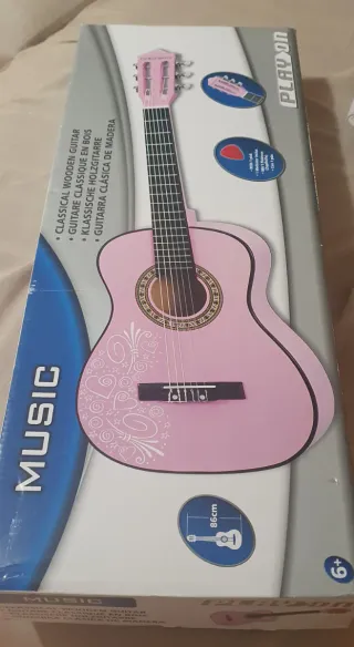 Guitarra Clásica Infantil Rosa 86cm