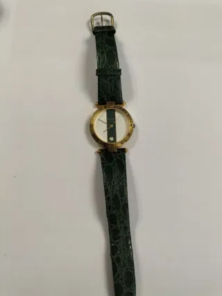 Orologio donna vintage Edox Svizzera oro e verde