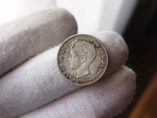 Moneda Plata 50 céntimos 1900 Alfonso XIII